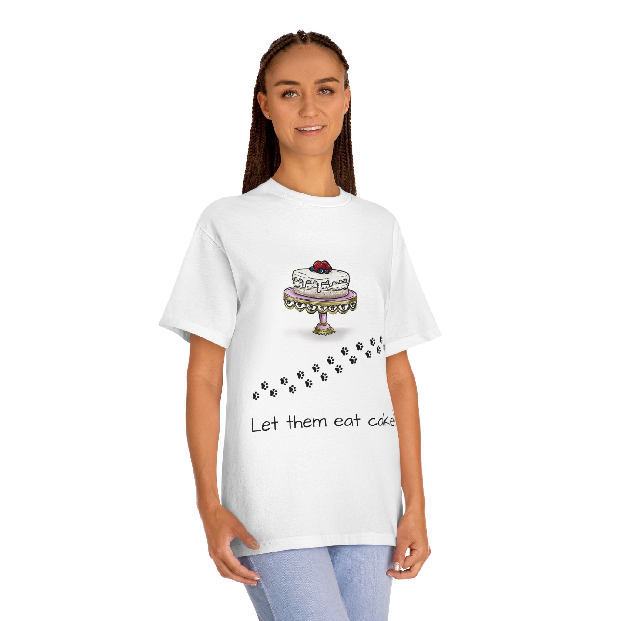 Let Them Eat Cake! Unisex Classic Tee,T-ShirtFun T-Shirt, Cake Lover Gift, Birthday Apparel, Sweet Tooth Clothing