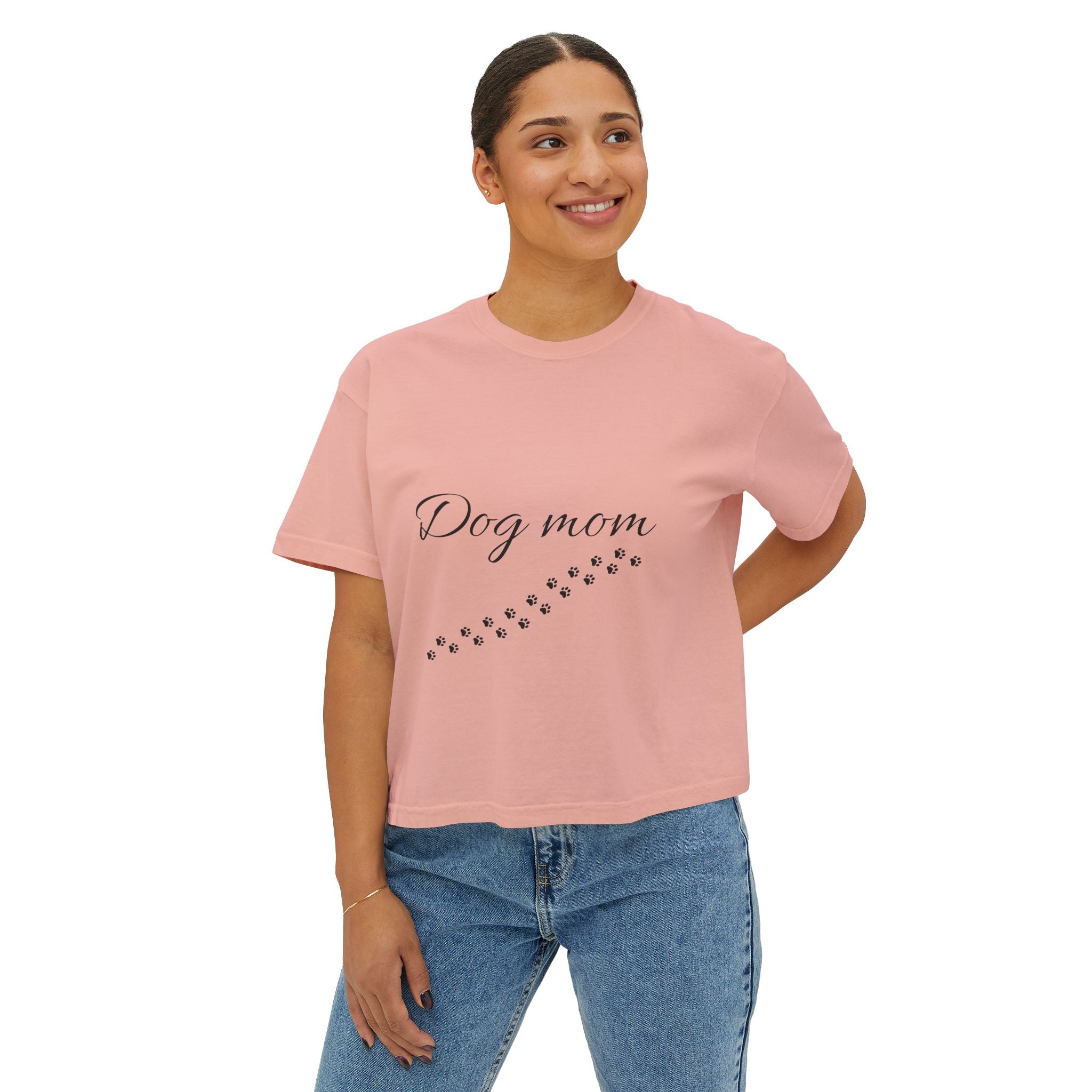 Dog Mom Women's Boxy T-Shirt –Comfort for Proud Pet Moms
