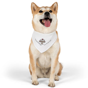 Cute Pet Bandana Collar for Dogs, Let Me Eat Cake Dog Scarf, Birthday Pet Accessory, Fun Dog Fashion, Pet Party Wear