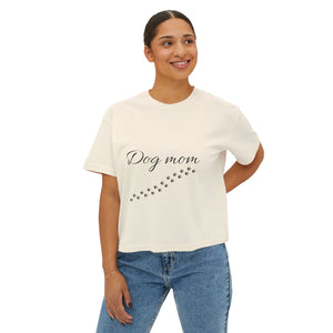 Dog Mom Women's Boxy T-Shirt –Comfort for Proud Pet Moms