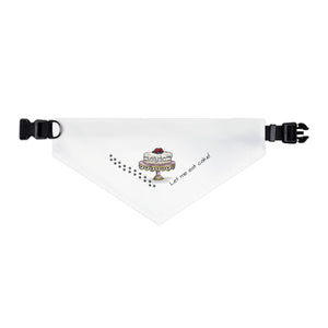 Cute Pet Bandana Collar for Dogs, Let Me Eat Cake Dog Scarf, Birthday Pet Accessory, Fun Dog Fashion, Pet Party Wear