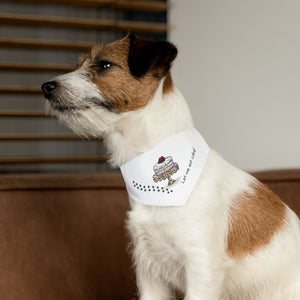 Cute Pet Bandana Collar for Dogs, Let Me Eat Cake Dog Scarf, Birthday Pet Accessory, Fun Dog Fashion, Pet Party Wear