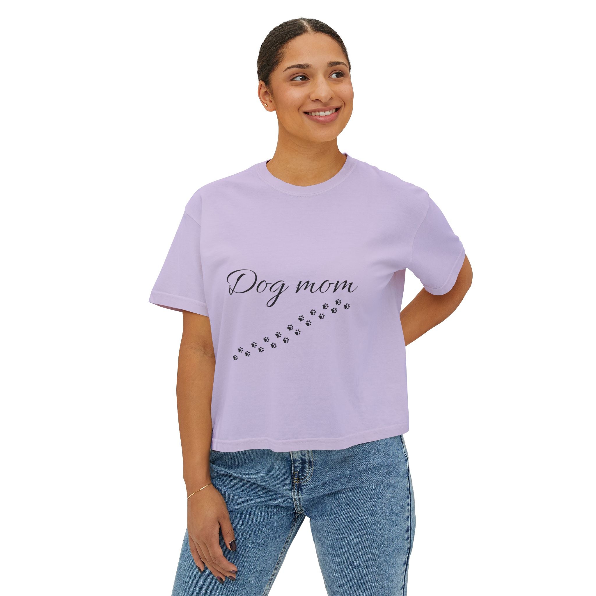 Dog Mom Women's Boxy T-Shirt –Comfort for Proud Pet Moms