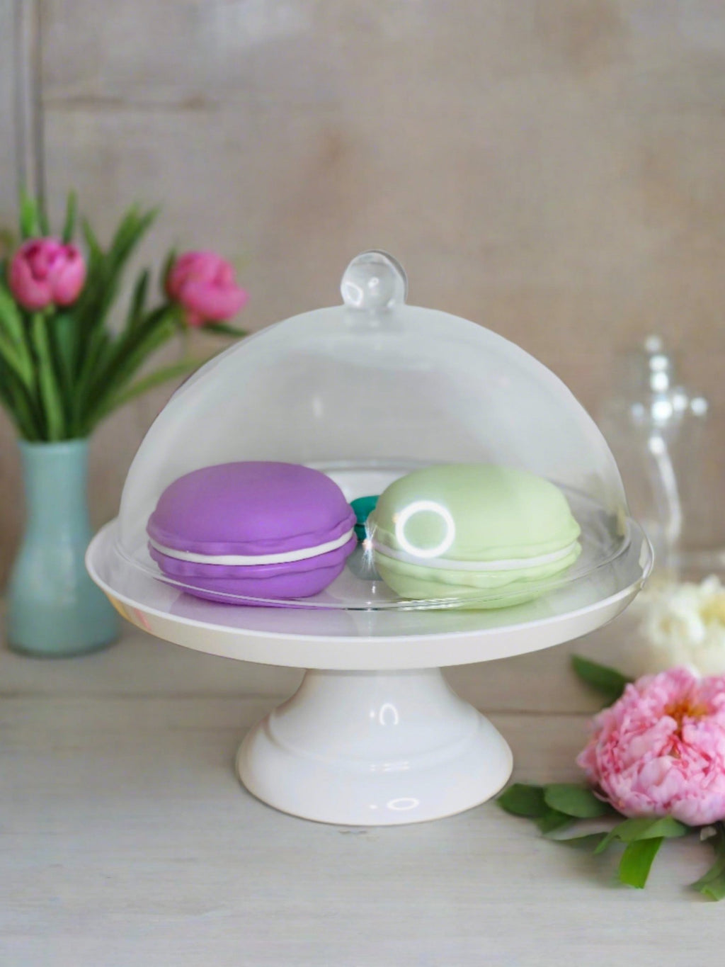 Adorable 10.8” Melamine Cake Stand & Dome: Perfect Presentation for Pet Bakery Treats! - CiaCia PetKery