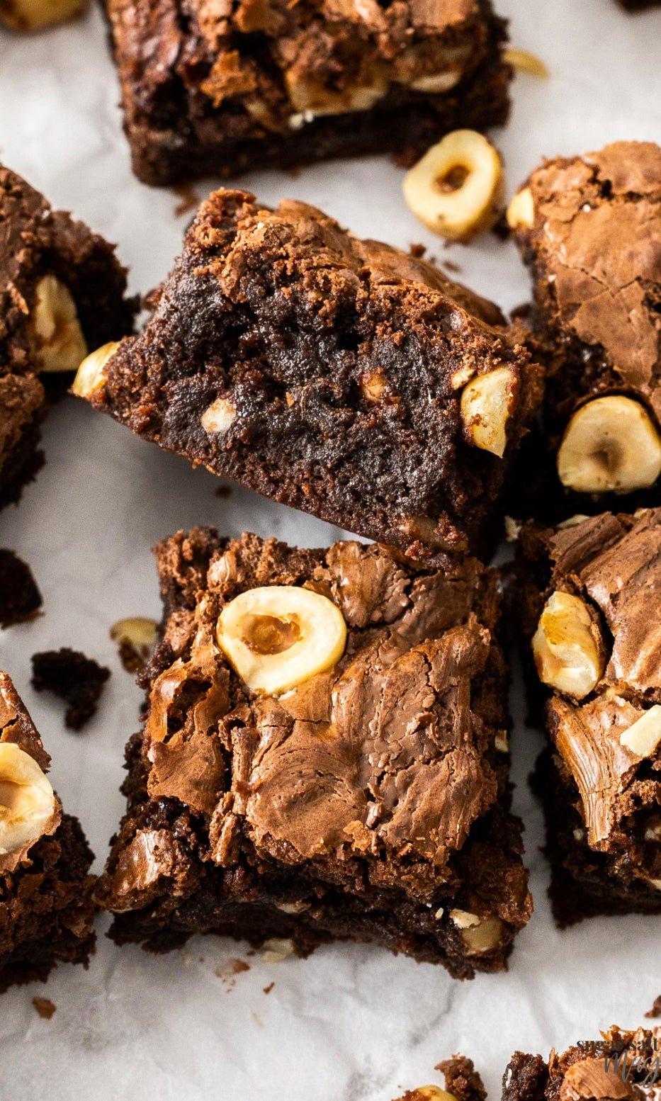 Dark Chocolate Chunk & Hazelnut Brownies | Handmade Gourmet Dessert FOR HOOMANS - CiaCia PetKery