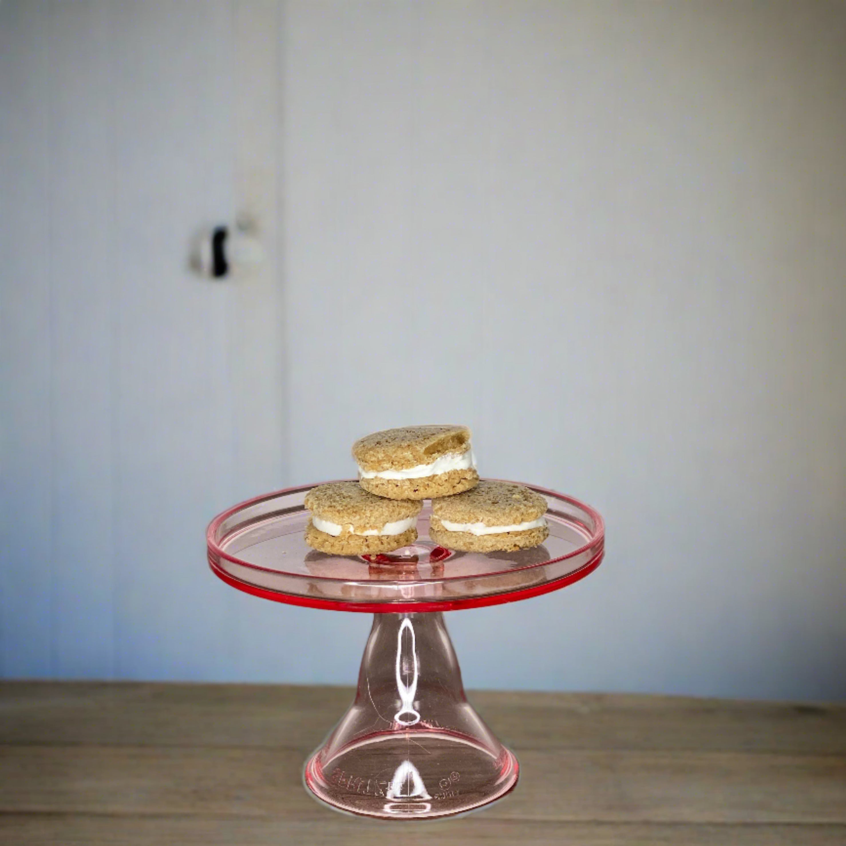 Petite clear cake stand 4”